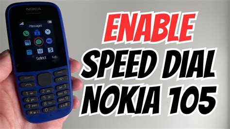 how to set speed dial in nokia|nokia 105 dial speed.